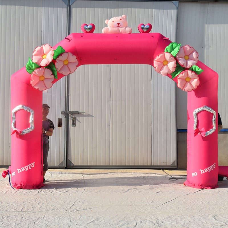 琼海粉色婚礼拱门